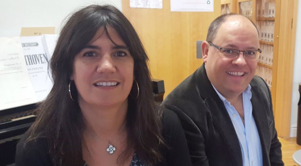 Mari Paz Arizkun, nueva subdirectora, junto a Igor Ijurra, director del Orfeón