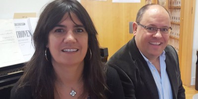 Mari Paz Arizkun, nueva subdirectora, junto a Igor Ijurra, director del Orfeón